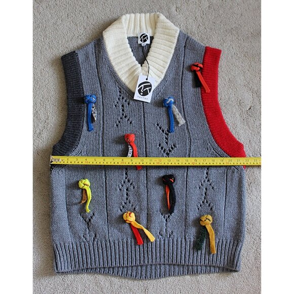 New w/Tags - Yan Yan Frosty Oversize Merino Wool Vest, Med Oversize - $495 - Picture 9 of 13